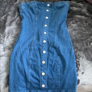 Jean tube dress